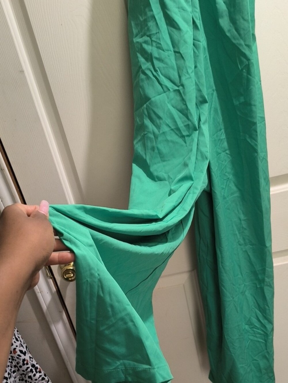 SHEIN Teal Green Halter Neck Wide-Leg Jumpsuit - Picture 2 of 5